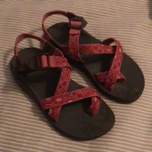 Pink Red and Brown Chaco Sandals Chacos size W 7